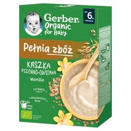 Pšenično-ovsená kaša Gerber Bio Plnosť obilnín vanilka 200g