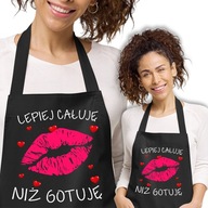 Bavlnená zástera na Valentína so vzorom LEPŠIE BOZKY Bavlnená zástera na Valentína so vzorom LEPŠIE BOZKY