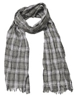 GREG Scarf široký pánsky šál, BAVLNA 100% bw4 GREG Scarf široký pánsky šál, BAVLNA 100% bw4