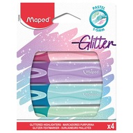 ZVÝRAZŇOVAČE MAPED FLUO PEPS GLITTER PASTEL 4 FARBY ZVÝRAZŇOVAČE MAPED FLUO PEPS GLITTER PASTEL 4 FARBY