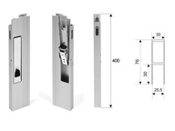 H400 P / L hliníkový bočný vertikálny zámok