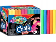 COLORINO Colored CHALK bezprašný box 100 ks