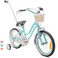 16-palcový bicykel Heart Bike pre dievčatá, mäta