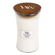 White Teak - WoodWick - veľká vonná sviečka s dreveným knôtom