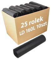 Vrecia na odpad odpad LD 160L 10 ks Sada 25 roliek Vrecia na odpad odpad LD 160L 10 ks Sada 25 roliek