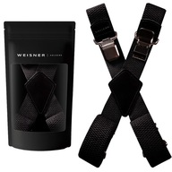 WEISNER ŠIROKÉ PODPORKY K JEANSOVÝM SÚPRAVOM NOHAVICÁM, ČIERNA ELEGANTNÁ WEISNER ŠIROKÉ PODPORKY K JEANSOVÝM SÚPRAVOM NOHAVICÁM, ČIERNA ELEGANTNÁ