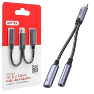 Nabíjací audio adaptér USB-C mini Jack 60 W PD DAC Nabíjací audio adaptér USB-C mini Jack 60 W PD DAC