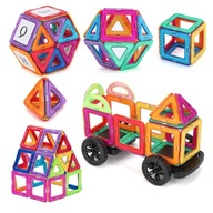 Magnetické hradové bloky pre deti Edukačné hračky farebné 105 kusov