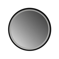 Okrúhle čierne zrkadlo 60 cm s pieskovanou LED