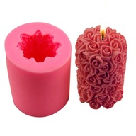 3D silikónová forma na sviečky, motív ruže