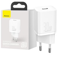 BASEUS USB NABÍJAČKA TYP C 30W RÝCHLO NABÍJANIE BIELA BASEUS USB NABÍJAČKA TYP C 30W RÝCHLO NABÍJANIE BIELA