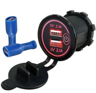 USB 5V 4,2A ZÁSUVKOVÁ NABÍJAČKA AUTO DOTYK 12V C USB 5V 4,2A ZÁSUVKOVÁ NABÍJAČKA AUTO DOTYK 12V C