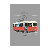 Plagát A4 Gdansk Tram Konstal N Plagát A4 Gdansk Tram Konstal N