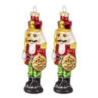 Sklenené prívesky na vianočný stromček - 15 cm, súprava. 2 ks - Viacfarebné ozdoby Sklenené prívesky na vianočný stromček - 15 cm, súprava. 2 ks - Viacfarebné ozdoby