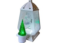 Pomalý lampáš BIELY STROMČEK VIANOCE + LED VIANOČNÝ STROMČEK Pomalý lampáš BIELY STROMČEK VIANOCE + LED VIANOČNÝ STROMČEK