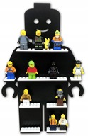 Čierna polica pre minifigúrky Lego, až 20 figúrok