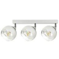 Stropné závesné svietidlo Luster Biele sklenené gule Biely pás BG3 LED E27 Stropné závesné svietidlo Luster Biele sklenené gule Biely pás BG3 LED E27