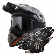 ĽAHKÁ ENDURO BMX QUAD L KRÍŽOVÁ PRILBA SET + OKULIARE + RUKAVICE ĽAHKÁ ENDURO BMX QUAD L KRÍŽOVÁ PRILBA SET + OKULIARE + RUKAVICE
