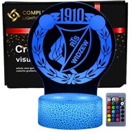 3D nočná lampa ako darček, LED USB, Klub Widzew Łódź 3D nočná lampa ako darček, LED USB, Klub Widzew Łódź