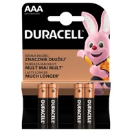Alkalické batérie Duracell typ AAA 4 kusy
