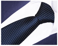 CLASSIC NAVY BLUE pánska kravata k obleku bodkovaná, bodkovaná, JACQUARD rc08 CLASSIC NAVY BLUE pánska kravata k obleku bodkovaná, bodkovaná, JACQUARD rc08