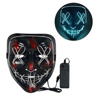 PODSVIETENÁ HALLOWEENSKÁ MASKA LED MODRÁ