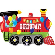 Fóliový balón Happy Birthday Train červený 37 palcový vláčik 94 cm Fóliový balón Happy Birthday Train červený 37 palcový vláčik 94 cm