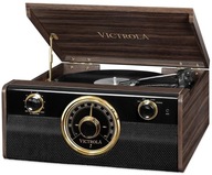 Retro gramofón Victrola 4v1 VTA-240B-ESP-EU mahagón