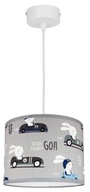 Luster Stropná závesná lampa Tienidlo Race Grey do chlapčenskej izby
