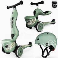 SCOOT&RIDE HIGHWAYKICK SKÚTER GREEN LINES+ PRILBA XXS-S zelená