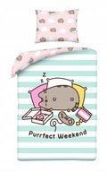 Pusheen detské obliečky 140x200 Halantex viacfarebné 100% bavlnené mačiatko Pusheen detské obliečky 140x200 Halantex viacfarebné 100% bavlnené mačiatko