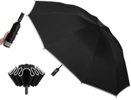Skladací dáždnik masívny dáždnik Automatic Fiber XL veľký silný + obal