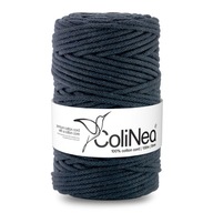 Colinea String sa preplietla pre makramu 100% bavlnu, 5 mm 100 m, atrament Colinea String sa preplietla pre makramu 100% bavlnu, 5 mm 100 m, atrament