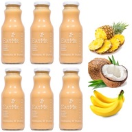 Sada 6 kusov EatMe Smoothie 240 ml Ananás Banán Jablko Kokos Sada 6 kusov EatMe Smoothie 240 ml Ananás Banán Jablko Kokos