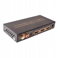 Rozbočovač HDMI 1x2 4K ARC EDID HDR Audio SPDIF RCA
