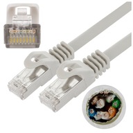 NEKU FTP cat.5E RJ45 LAN patch kábel kábel, šedý 15m