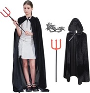 Plášť CAPEA s kapucňou + vidly + maska čierna plášť dĺžka 180cm Plášť CAPEA s kapucňou + vidly + maska čierna plášť dĺžka 180cm