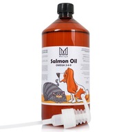Nórsky olej z lososa pre psa a lososový olej Omega 3 a 6 Mersjo 1000 ml Nórsky olej z lososa pre psa a lososový olej Omega 3 a 6 Mersjo 1000 ml
