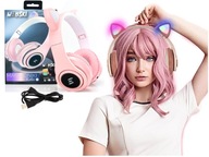 DETSKÉ SLÚCHADLÁ BLUETOOTH LED MAKČIACI UŠI MIKROFÓN DETSKÉ SLÚCHADLÁ BLUETOOTH LED MAKČIACI UŠI MIKROFÓN