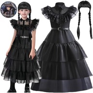 STREDA ADDAMS KARNEVALOVÝ KOSTÝM PROM ŠATY Parochňa + BALÓN 128 / 134 L STREDA ADDAMS KARNEVALOVÝ KOSTÝM PROM ŠATY Parochňa + BALÓN 128 / 134 L
