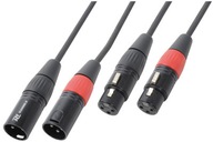 Signálny kábel 2x XLR (m) - 2x XLR (f) 3m