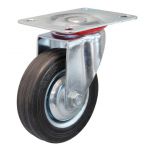 Otočné koliesko na vozík, 160mm, kovové s gumou