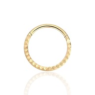 PIERCING Clicker náušnice Zlatý kruh Helix Septum Daith TITANIUM 1.2/8 PIERCING Clicker náušnice Zlatý kruh Helix Septum Daith TITANIUM 1.2/8