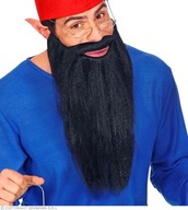 SUPER Dlhá čierna brada s kráľovskými fúzmi 01525W Dwarf Detective Dwarf M SUPER Dlhá čierna brada s kráľovskými fúzmi 01525W Dwarf Detective Dwarf M