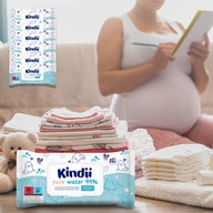 Kindii Pure Water 99% vlhčené utierky Multipack 12 x 60 ks Kindii Pure Water 99% vlhčené utierky Multipack 12 x 60 ks
