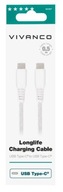 USB C - USB C kábel 0,5 m rýchle nabíjanie 60 W pletený Vivanco Store W-wa USB C - USB C kábel 0,5 m rýchle nabíjanie 60 W pletený Vivanco Store W-wa