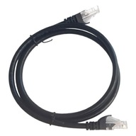 RJ45 Cat-6 Ethernet LAN kábel 0,9 m čierny RJ45 Cat-6 Ethernet LAN kábel 0,9 m čierny