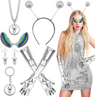 HALLOWEENSKÉ ŠATY OUTFIT DÁMSKE VESMÍRNE DOPLNKY UFLUD ALIEN BALL HALLOWEENSKÉ ŠATY OUTFIT DÁMSKE VESMÍRNE DOPLNKY UFLUD ALIEN BALL