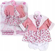 Set oblečenia pre bábiku: šaty, šortky, svetrík, bábika do 40 cm + 3 roky Set oblečenia pre bábiku: šaty, šortky, svetrík, bábika do 40 cm + 3 roky