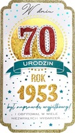 Karta pre narodené v roku 1953 na 70 rokov lux PM286